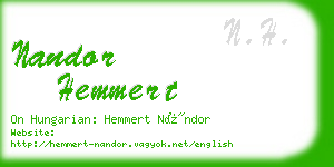 nandor hemmert business card